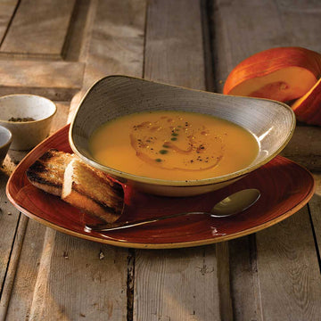 Peppercorn Grey Triangle Bowl 18.5cm